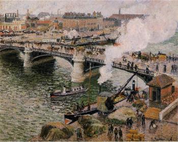 卡米耶 畢沙羅 The Boieldieu Bridge, Rouen, Damp Weather 卡米耶 畢沙羅 The Boieldieu Bridge, Rouen, Damp Weather